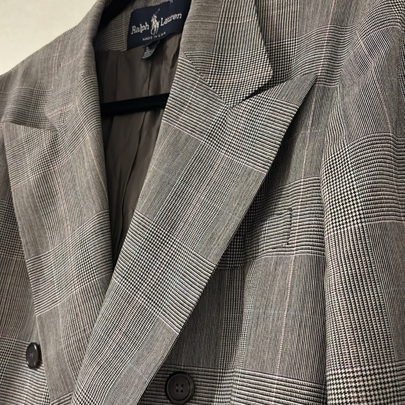 Ralph Lauren Glen Check Double-Breasted Wool Blazer - Picture 3 of 15